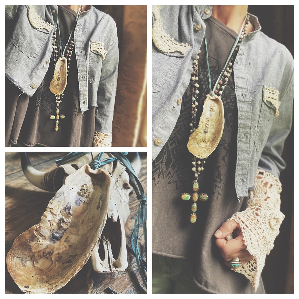 Jacket Macramé  Sleeve & wrap necklace HP🌵 - Picture 4 of 16